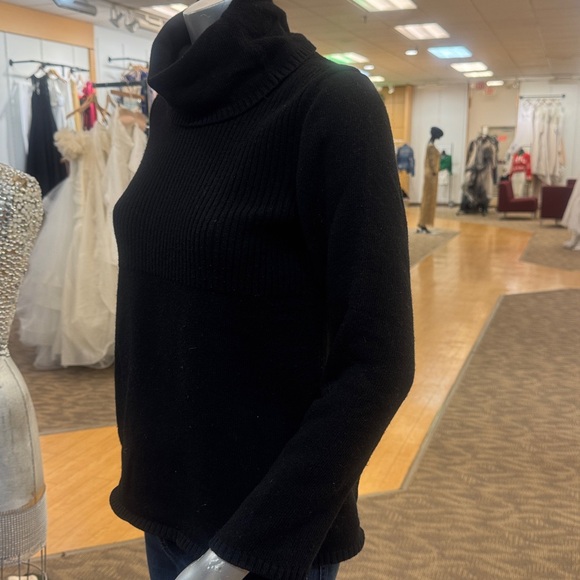 Banana Republic Black Ribbed Cowl Neck Sweater - Picture 3 of 7